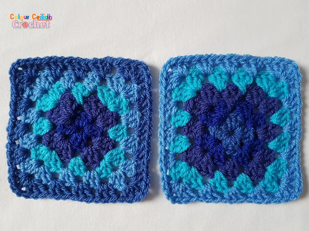 blue granny squares crochet afghan top january blues