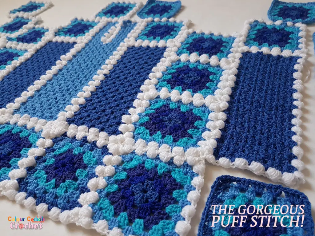 puff stitch crochet afghan top january blues