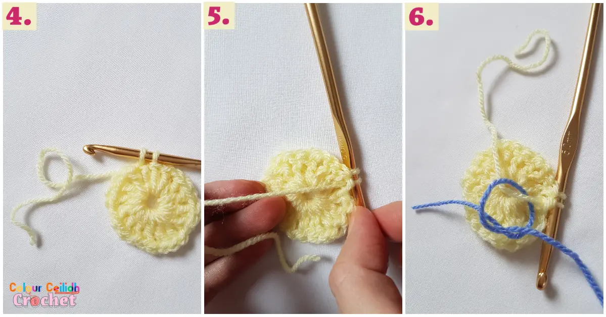 In this No Tails Color Change In Crochet tutorial you will learn exactly how to change color in crochet leaving no yarn tails to weave in at the end between rounds, rows or stripes.