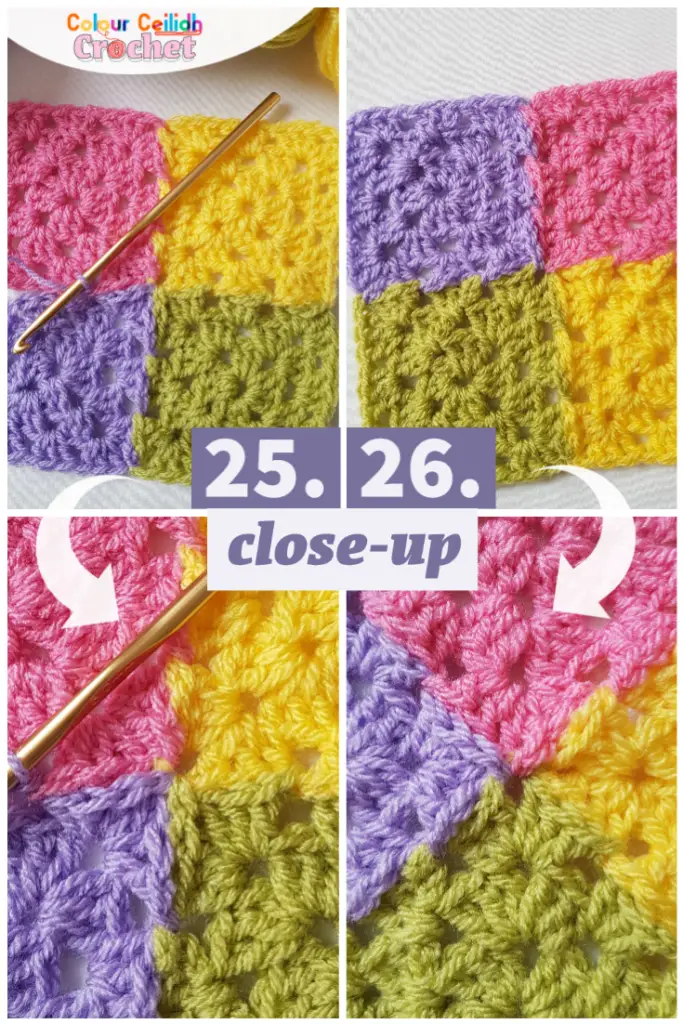 How To Join Granny Squares As You Go With A Flat Join » Colour Ceilidh