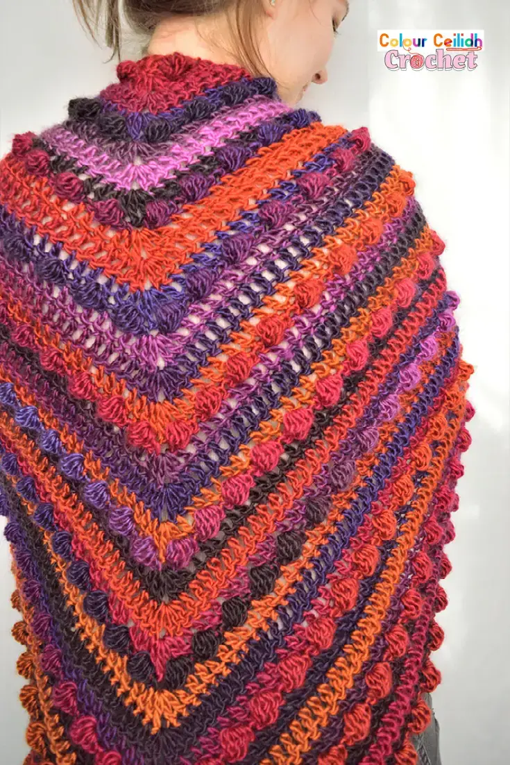 Crochet Bobble Stitch Shawl - Free Crochet Pattern » Colour
