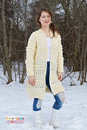 Light Snow Oversized Cardigan Crochet Free Pattern – Mama In A Stitch