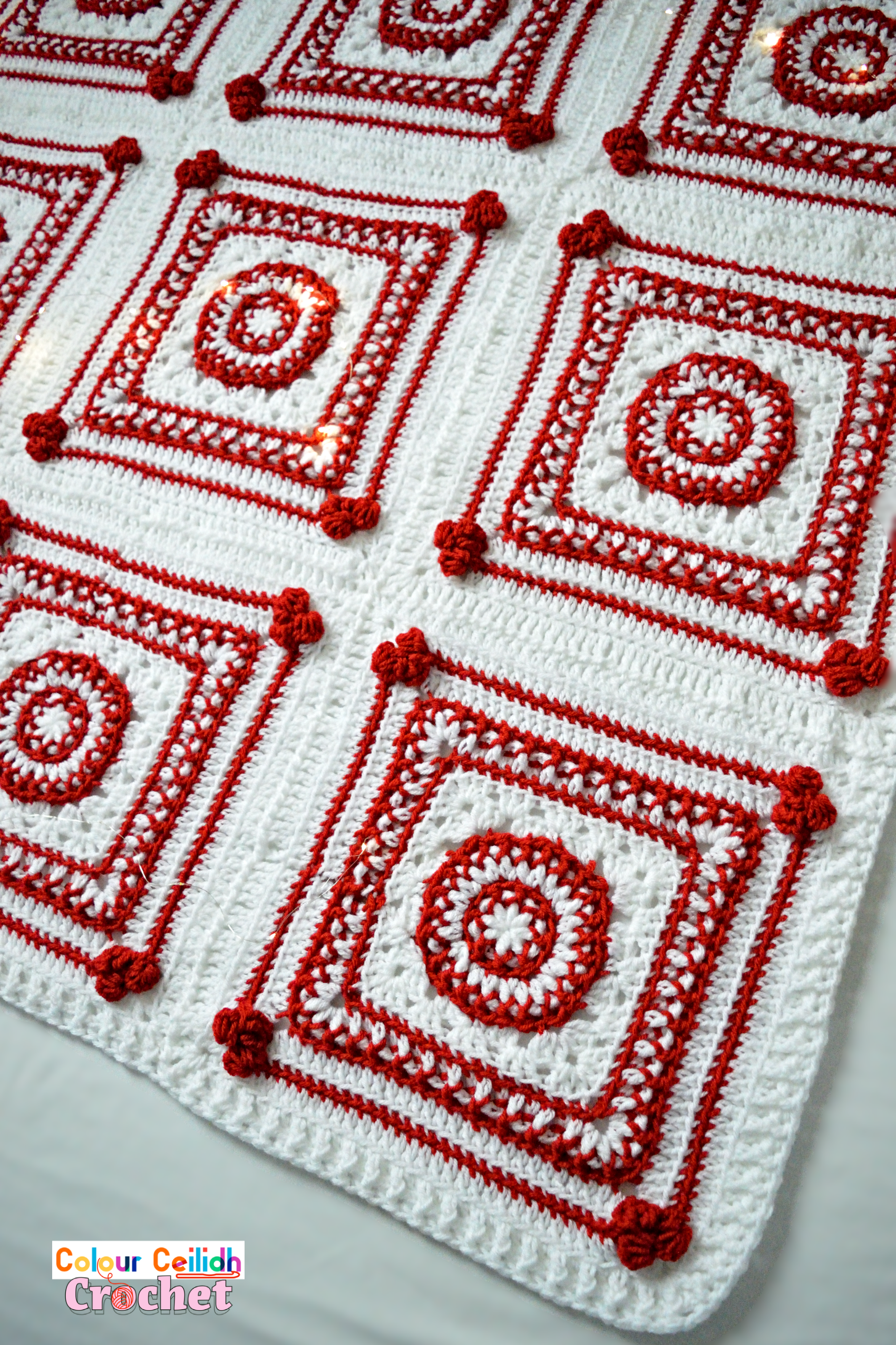 Red Heart Bobble Crochet Baby Blanket Pattern